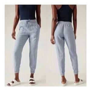 ATHLETA | Retreat Linen Jogger Chambray Blue EUC Size 2